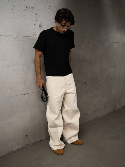 WIDE LEG RAW DENIM