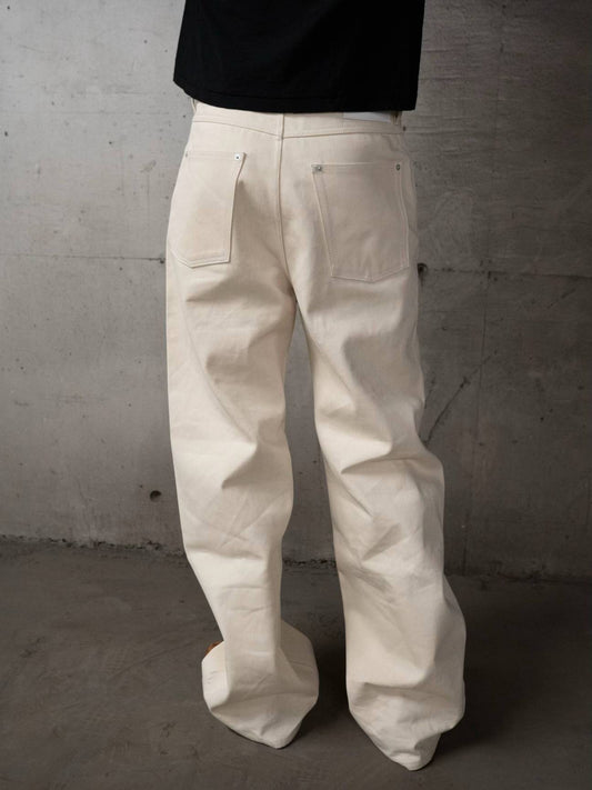 WIDE LEG RAW DENIM